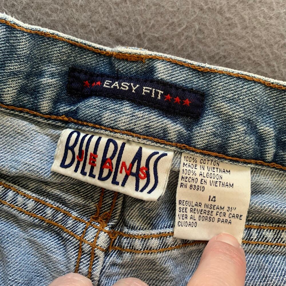 Vintage Bill Blass Jeans Easy Fit Mom Taper Fit Size 14 Blue Denim Retro 90s - Picture 10 of 13